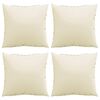 vidaXL Throw Pillows 4 pcs Cream 23.6"x23.6" Fabric