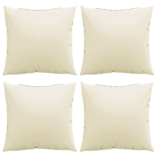 vidaXL Throw Pillows 4 pcs Cream 23.6"x23.6" Fabric