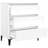 vidaXL Sideboard White Engineered Wood, Metal Medium Sideboard