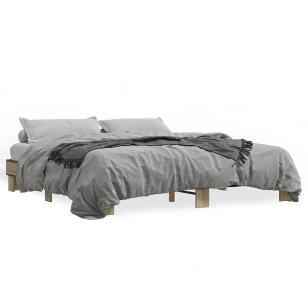 vidaXL Bed Frame Sonoma oak Engineered wood Super King Modern