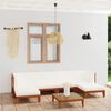vidaXL Garden Lounge Set Cream white Solid acacia wood Compact Modular