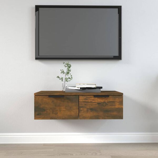 vidaXL Wall Cabinet Smoked oak Engineered wood Medium Wall Cabinet