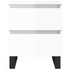 vidaXL Nightstand Set of 2 High gloss white Engineered wood, iron