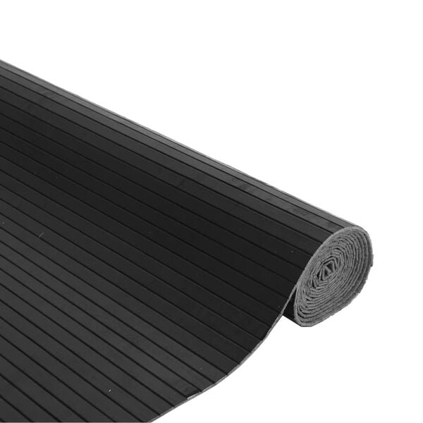 vidaXL Rug Gray Bamboo, PP (polypropylene) 31.5 x 196.9 in Non-slip