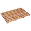vidaXL Bath Mat Set of 2 Natural Acacia Solid acacia wood 22.0 x 14.6 in