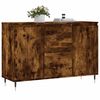 vidaXL Sideboard Smoked Oak Engineered wood, Iron Medium Sideboard