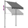 vidaXL Retractable Awning Anthracite Polyester with PU coating, Steel