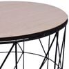 vidaXL Coffee Table Set of 3 Black Metal Medium Stackable