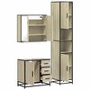 vidaXL Bathroom Furniture Set Sonoma Oak Engineered wood, Metal, Glass