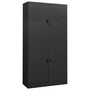vidaXL Office Cabinet Anthracite 35.4"x15.7"x70.9" Steel