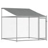 vidaXL Dog Cage Grey Galvanized Steel 13.1 x 6.6 x 6.6 ft Durable