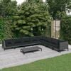 vidaXL Garden Lounge Set Dark Grey, Black