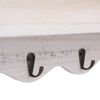 vidaXL Coat Rack White Paulownia wood Medium Wall mounting Coat Rack