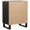 vidaXL Bedside Cabinet Honey Brown, Black
