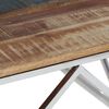 vidaXL Coffee Table Silver Stainless steel frame, solid reclaimed wood top