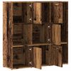 vidaXL Bookshelf Old wood Engineered wood and steel Medium Bookshelf