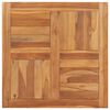 vidaXL Table Top Teak Solid teak wood 27.6 x 27.6 in Durable Table Top