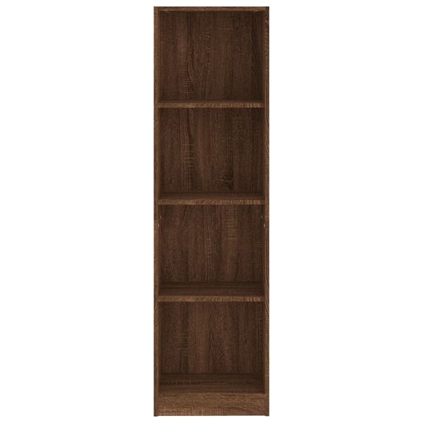 vidaXL Book Cabinet Brown Oak Engineered Wood Medium Book Cabinet