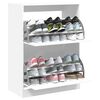 vidaXL Shoe Cabinet White Engineered wood Tall Shoe Cabinet