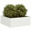 vidaXL Planter White Cold-rolled steel Large Decorative Inlays Planter