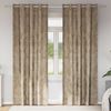 vidaXL Velvet Curtains 2 pcs Champagne 96.46 x 55.12 in Velvet