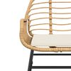 vidaXL Garden Chair Brown PE rattan Medium Removable Covers