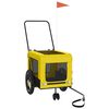 vidaXL Pet Bike Trailer Yellow and Black Oxford fabric, Iron, PVC Durable