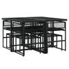 vidaXL Garden Dining Set Black