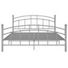 vidaXL Bed Frame Grey Powder-coated metal Double Durable Bed Frame