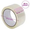 vidaXL Packaging Tape 12 pcs Transparent 1.89 " x 216.5 '