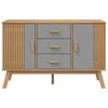 vidaXL Sideboard Grey and brown Solid pine wood, engineered wood Medium