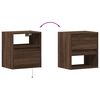 vidaXL Wall-mounted Bedside Cabinet Set of 2 Brown Oak Engineered Wood