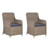 vidaXL Dining Set Brown and Dark Grey PE Rattan and Powder-Coated Steel