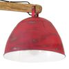 vidaXL Ceiling Lamp Distressed Red Iron, Solid Mango Wood Large