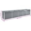 vidaXL Raised Bed Grey Galvanized Steel 157.5 x 31.5 x 30.3 in