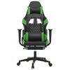vidaXL Gaming Chair Black and Green
