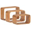vidaXL Side Tables 3 pcs Solid Acacia Wood Honey Finish