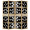 vidaXL Room Divider 4 Panels Brown and Black Solid Wood Paulownia