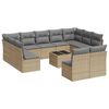 vidaXL Patio Sofa Set Beige, Light gray