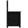vidaXL Bench Black Solid pine wood Medium Storage Bench Rectangular