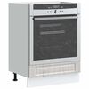 vidaXL Oven Cabinet Gray Sonoma Engineered wood Compact Adjustable Feet