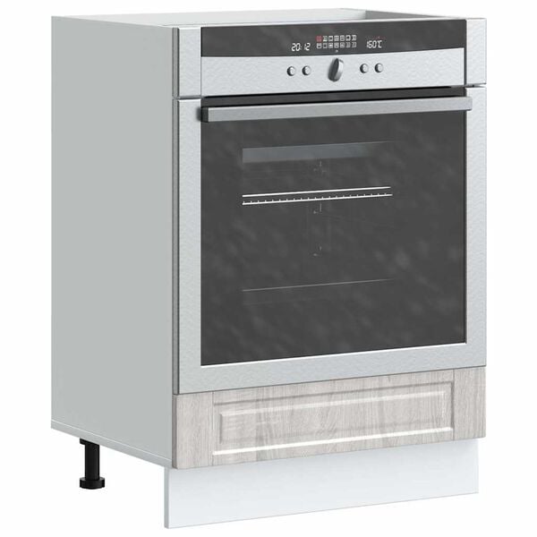 vidaXL Oven Cabinet Gray Sonoma Engineered wood Compact Adjustable Feet