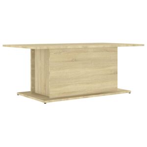 vidaXL Coffee Table Sonoma Oak Engineered Wood 40.2 x 21.9 x 15.7 in