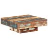 vidaXL Coffee Table Mixed Color Solid Reclaimed Wood 31.5x31.5 in