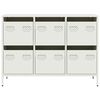 vidaXL Sideboard White Cold-rolled steel Medium Sideboard Rectangular