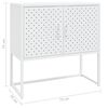 vidaXL Sideboard White Steel Medium Levelers Sideboard Rectangular