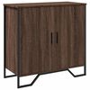 vidaXL Sideboard Brown Oak Engineered Wood, Metal Medium Sideboard