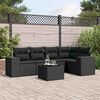 vidaXL Garden Sofa Set Black PE Rattan Large Modular Garden Sofa Set