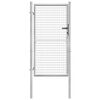 vidaXL Garden Gate Galvanised Steel 39.4x59.1" Silver
