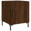 vidaXL Bedside Cabinet Set of 2 Brown Oak Engineered wood, iron Standard